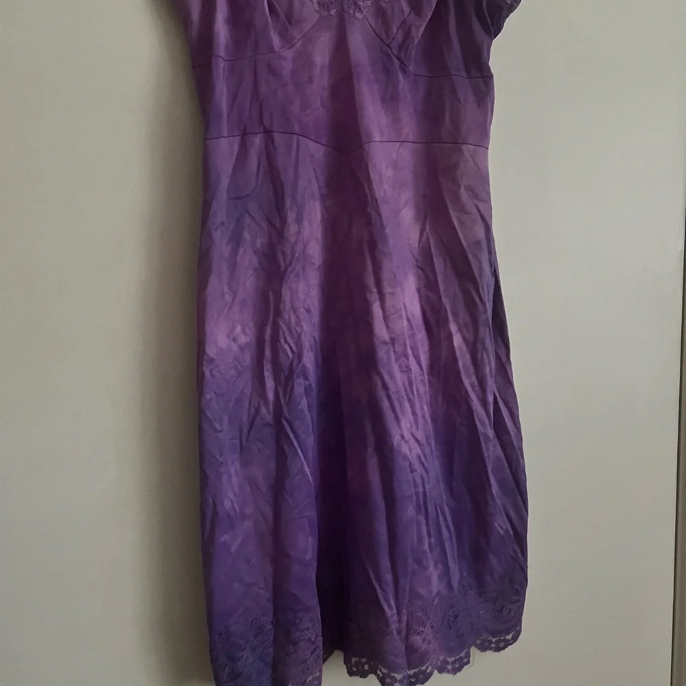 Vintage 50s hand-dyed slip dress - Picture 3 of 4